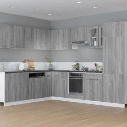 Hanging Cabinet Grey Sonoma 29.5x31x60 Cm Engineered Wood VidaXL 8 Hanging Cabinet Grey Sonoma 29.5x31x60 Cm Engineered Wood VidaXL -Vonshef shop 86860528 4