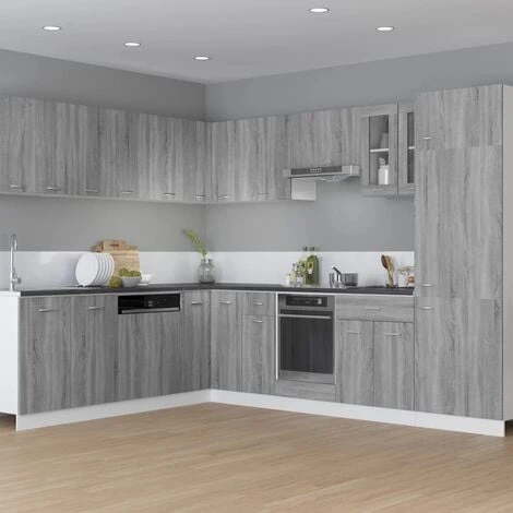 Hanging Cabinet Grey Sonoma 29.5x31x60 Cm Engineered Wood VidaXL 4 Hanging Cabinet Grey Sonoma 29.5x31x60 Cm Engineered Wood VidaXL - Image 4
