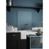 Laura Ashley Clear Glass Kitchen Splashback (Brushed Brass Cap) 600 X 750mm