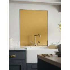 Alternative view of Laura Ashley Brass Glass Kitchen Splashback 900mm X 750mm