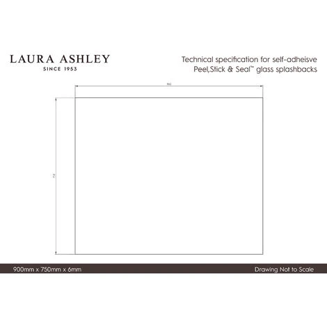 Laura Ashley Brass Glass Kitchen Splashback 900mm X 750mm 5 Laura Ashley Brass Glass Kitchen Splashback 900mm X 750mm - Image 5