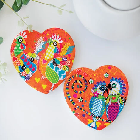 Maxwell & Williams Love Hearts Fan Club 10cm Ceramic Coaster 4 Maxwell & Williams Love Hearts Fan Club 10cm Ceramic Coaster - Image 4