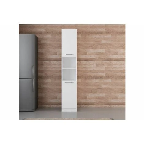 Vivense 40 Cm Kitchen Pantry Tall Cabinet White D40 B2 1 Vivense 40 Cm Kitchen Pantry Tall Cabinet White D40 B2