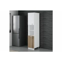 Alternative view of Vivense 45 Cm Kitchen Pantry Tall Cabinet White Walnut D45 D2