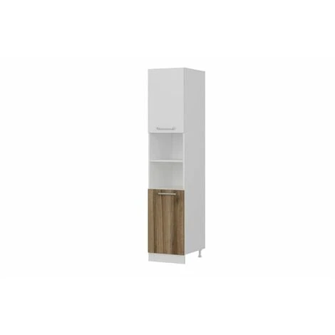 Vivense 45 Cm Kitchen Pantry Tall Cabinet White Walnut D45 D2 5 Vivense 45 Cm Kitchen Pantry Tall Cabinet White Walnut D45 D2 - Image 5