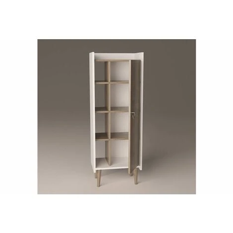 Vivense Ruby Storage Cabinet - Oak & White 4 Vivense Ruby Storage Cabinet - Oak & White - Image 4