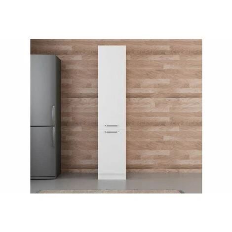 Vivense 45 Cm Kitchen Pantry Tall Cabinet White D45 B1 1 Vivense 45 Cm Kitchen Pantry Tall Cabinet White D45 B1