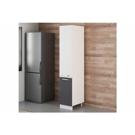 Vivense 40 Cm Kitchen Pantry Tall Cabinet White Anthracite D40 A1 2 Vivense 40 Cm Kitchen Pantry Tall Cabinet White Anthracite D40 A1 - Image 2