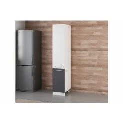 Vivense 40 Cm Kitchen Pantry Tall Cabinet White Anthracite D40 A1 7 Vivense 40 Cm Kitchen Pantry Tall Cabinet White Anthracite D40 A1 -Vonshef shop 87192140 3