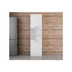 Vivense 60 Cm Kitchen Pantry Tall Cabinet White D60 B2