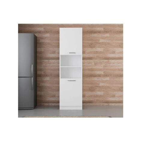 Vivense 60 Cm Kitchen Pantry Tall Cabinet White D60 B2 1 Vivense 60 Cm Kitchen Pantry Tall Cabinet White D60 B2