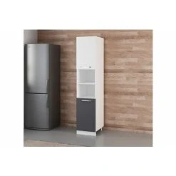 Vivense 45 Cm Kitchen Pantry Tall Cabinet White Anthracite D45 A2 7 Vivense 45 Cm Kitchen Pantry Tall Cabinet White Anthracite D45 A2 -Vonshef shop 87192192 3