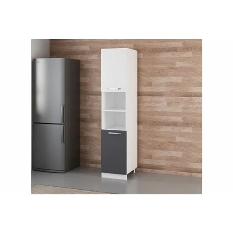 Vivense 45 Cm Kitchen Pantry Tall Cabinet White Anthracite D45 A2 3 Vivense 45 Cm Kitchen Pantry Tall Cabinet White Anthracite D45 A2 - Image 3
