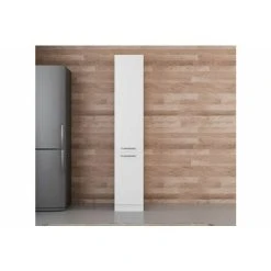 Vivense 40 Cm Kitchen Pantry Tall Cabinet White D40 B1