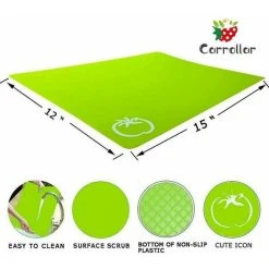 ERHOPE Soft Plastic Cutting Board Mats Colorful Mats With Food Symbols - Thsinde 7 ERHOPE Soft Plastic Cutting Board Mats Colorful Mats With Food Symbols - Thsinde -Vonshef shop 87589778 4