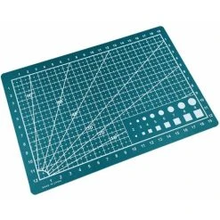 ERHOPE A5 Cutting Mat Single Sided Cutting Board Cutting Pad DIY Tool With Clear Grid Lines Angles For Scrapbooking Arts And Crafts Projects - Green