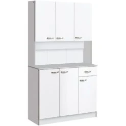 HOMCOM Modern Freestanding Pantry Cupboard Kitchen Hutch W/ Versatile Storage