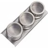 GDRHVFD Round Spice Containers, Magnetic Spice Jars, Stainless Reservoir Spice Canisters, Stainless Steel Seasoning Box, For Salt, Pepper, Herbs Or Seasonings