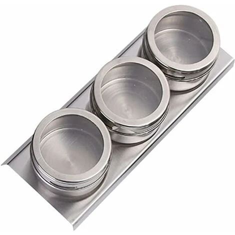 GDRHVFD Round Spice Containers, Magnetic Spice Jars, Stainless Reservoir Spice Canisters, Stainless Steel Seasoning Box, For Salt, Pepper, Herbs Or Seasonings 1 GDRHVFD Round Spice Containers, Magnetic Spice Jars, Stainless Reservoir Spice Canisters, Stainless Steel Seasoning Box, For Salt, Pepper, Herbs Or Seasonings