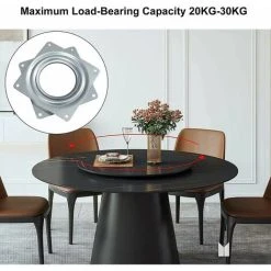 Square Bearing Swivel Plate, 1 Pcs Square Turntable Swivel Plate 360 Degree Rotation 10cm Ball Bearing Turntable For Office Desks,Computer Desks -Vonshef shop 88297331 3