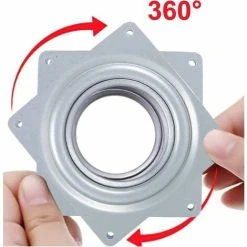 Square Bearing Swivel Plate, 1 Pcs Square Turntable Swivel Plate 360 Degree Rotation 10cm Ball Bearing Turntable For Office Desks,Computer Desks -Vonshef shop 88297331 5