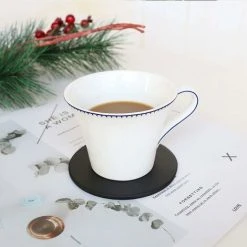 PU Leather Black Coasters Set Of 6 With Holder For Drinking Glass Family Coasters Set 9 PU Leather Black Coasters Set Of 6 With Holder For Drinking Glass Family Coasters Set -Vonshef shop 88299324 5