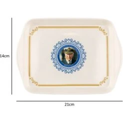 Shatchi King Charles III Portrait Memorabilia Coronation Commemorative Small Tray -Vonshef shop 89047931 2
