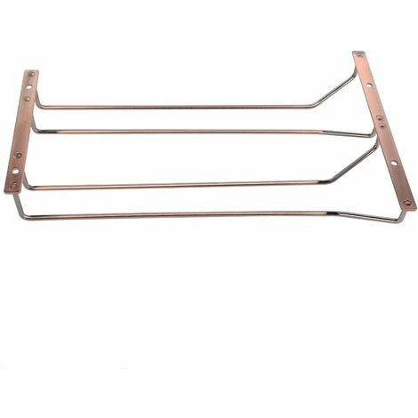 HIASDFLS Étagère à Verres à Vin En Bronze De 35,5 Cm Sous L'armoire, Support Pour Verres à Vin, Support De Rangement Pour Verres à Vin, 2 Rangées 2 HIASDFLS Étagère à Verres à Vin En Bronze De 35,5 Cm Sous L'armoire, Support Pour Verres à Vin, Support De Rangement Pour Verres à Vin, 2 Rangées - Image 2