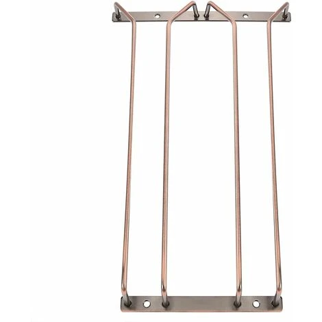 HIASDFLS Étagère à Verres à Vin En Bronze De 35,5 Cm Sous L'armoire, Support Pour Verres à Vin, Support De Rangement Pour Verres à Vin, 2 Rangées 4 HIASDFLS Étagère à Verres à Vin En Bronze De 35,5 Cm Sous L'armoire, Support Pour Verres à Vin, Support De Rangement Pour Verres à Vin, 2 Rangées - Image 4