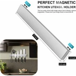 HIASDFLS 30cm Porte Couteaux Aimanté Porte-Couteau MagnéTique En Acier Inoxydable Très Forte Tenue Et Assemblage Facile Pour Les Couteaux De Steak/de Cuisine -Vonshef shop 89423841 3