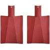 MODOU Folding Plastic Cutting Board - Cutting Board Kitchen Prep Mat - Red