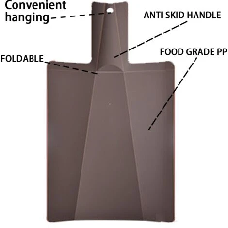 MODOU Folding Plastic Cutting Board - Cutting Board Kitchen Prep Mat - Brown 3 MODOU Folding Plastic Cutting Board - Cutting Board Kitchen Prep Mat - Brown - Image 3