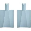 MODOU Folding Plastic Cutting Board - Cutting Board Kitchen Prep Mat - Blue