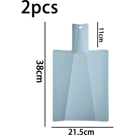 MODOU Folding Plastic Cutting Board - Cutting Board Kitchen Prep Mat - Blue 2 MODOU Folding Plastic Cutting Board - Cutting Board Kitchen Prep Mat - Blue - Image 2