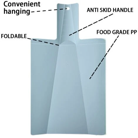 MODOU Folding Plastic Cutting Board - Cutting Board Kitchen Prep Mat - Blue 3 MODOU Folding Plastic Cutting Board - Cutting Board Kitchen Prep Mat - Blue - Image 3