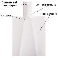 MODOU Folding Plastic Cutting Board - Kitchen Prep Mat For Cutting Board - Beige -Vonshef shop 89804622 3