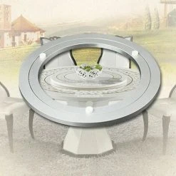 BOED 200x8.5mm Turntable Aluminum Table Rotary Rolling Tray Holder Kitchen Cake Mohoo 6 BOED 200x8.5mm Turntable Aluminum Table Rotary Rolling Tray Holder Kitchen Cake Mohoo -Vonshef shop 89808323 3