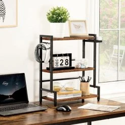 Spice Racks, Countertop Organiser Shelf, Desktop Organiser, Free Standing Desktop Shelves, Kitchen Storage Rack, Space Saving, For Spices, Jars, Oil Bottles, HOOBRO EBF01TL01 -Vonshef shop 90040179 3