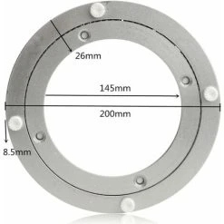 BOED 200x8.5mm Turntable Aluminum Table Rotary Rolling Tray Holder Kitchen Cake Mohoo -Vonshef shop 90271282 4
