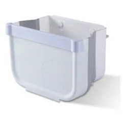 LITZEE Folding Kitchen Trash Can Door Kitchen Trash Can Wall Mounted For Car Home Office, Only One, Small, White