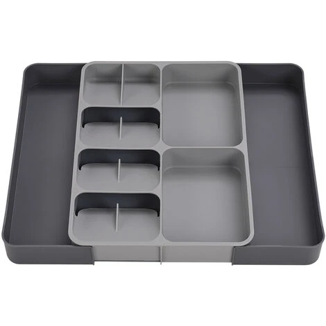 Livingandhome Expandable 12 Compartment Cutlery Tray Drawer Organiser 4 Livingandhome Expandable 12 Compartment Cutlery Tray Drawer Organiser - Image 4