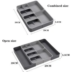 Livingandhome Expandable 12 Compartment Cutlery Tray Drawer Organiser 9 Livingandhome Expandable 12 Compartment Cutlery Tray Drawer Organiser -Vonshef shop 90404688 5