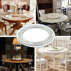 BOED Aluminum Alloy Turntable Bearing, Rotating Turntable Round Dining Table Smooth Turntable 125mm -Vonshef shop 90740902 5