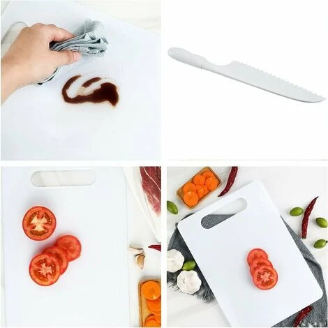 GTA Plastic Cutting Board With Handles Plastic Knife Set BPA Free Food Grade Polypropylene Plastic Cutting Board - Kitchen Boards And Knives 5 GTA Plastic Cutting Board With Handles Plastic Knife Set BPA Free Food Grade Polypropylene Plastic Cutting Board - Kitchen Boards And Knives - Image 5