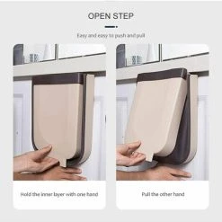 GTA 5 L Integrated Kitchen Bin To Suspend For Cupboard, Car, Kitchen Door, Bedroom, Drawer, Dormitory, Automatic Bin (5L, Brown) 8 GTA 5 L Integrated Kitchen Bin To Suspend For Cupboard, Car, Kitchen Door, Bedroom, Drawer, Dormitory, Automatic Bin (5L, Brown) -Vonshef shop 91178813 4