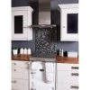 Laura Ashley Lisette Metallic Charcoal Glass Kitchen Splashback 900 X 750mm