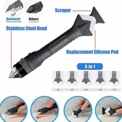 NICEONE In 1 Caulking Tool Silicone Scraper-Silicone Caulking Tool-Silicone Cleaning Tool-Silicone Grout Remover Tool Set -Vonshef shop 91889745 3