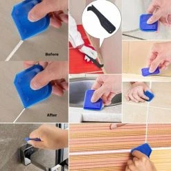 NICEONE In 1 Caulking Tool Silicone Scraper-Silicone Caulking Tool-Silicone Cleaning Tool-Silicone Grout Remover Tool Set -Vonshef shop 91889745 4