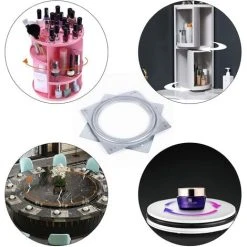 NICEONE 6 Inch Swivel Plate,Bearing, Swivel Bearing Plate, Rotating Square Metal Bearing, Bearing Turntable For TV Stand Computer Monitor Rack -Vonshef shop 91891920 5