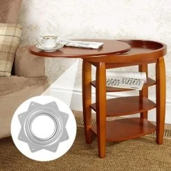 NICEONE Ball Bearing Swivel Tray,Swivel Plate,Swivel Base,360 Rotating Plate,Swivel Square Metal,Swivel Boat Stool Bar,Swivel Stool Seat Plate,4 Inches -Vonshef shop 91892533 5